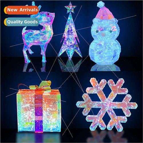 New luminous colorful Christmas gift box laser wh lights Chr