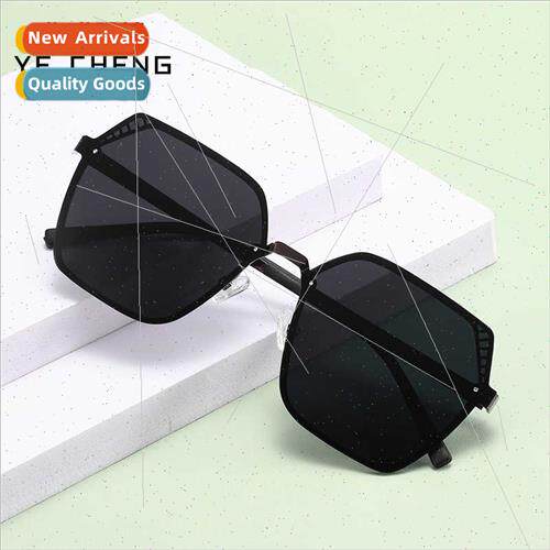 New metal Polarized sunglasses large frame sunshade sunglass