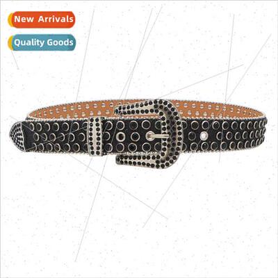 Rhinestone belt female bling belt cool ins wind drill decora