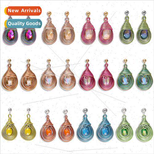 Vintage ethnic drop-shaped diamond earrings creative colorfu