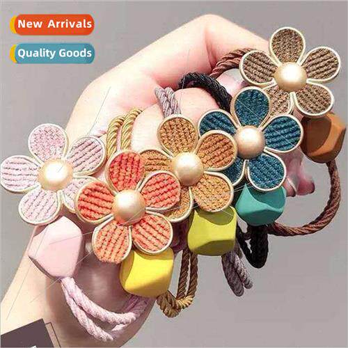 Korea headband cute sunflower colorful hair rope Korea elast