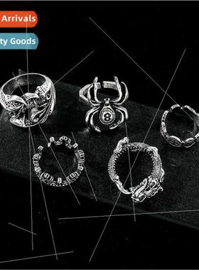 Europe Uned States men hip-hop wind nd retro temperament rin