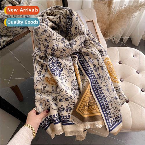 2022 new cashew flower imation cashmere scarf~ winter long-封面