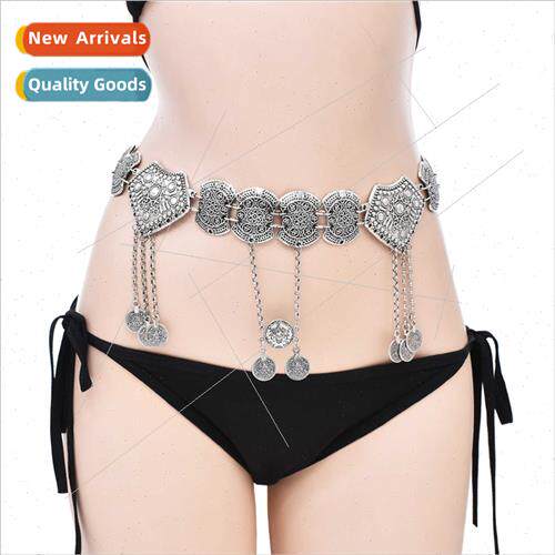 Jewellery Europe carved love heart waist chain vintage alloy