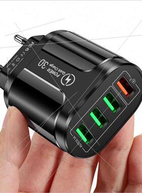 5.1A QC3.0 4USB LED fast charger US    Brish  travel charger