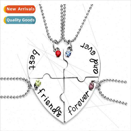 jewelry best friends ever good friends love patchwork neckla