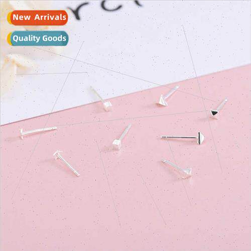 S925 silver Korea pentagram earrings geometric triangle earr