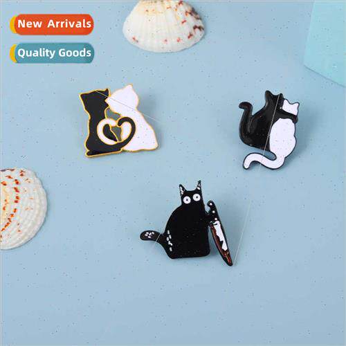 New creative hugging meow meow Halloween wh a knife cute ner