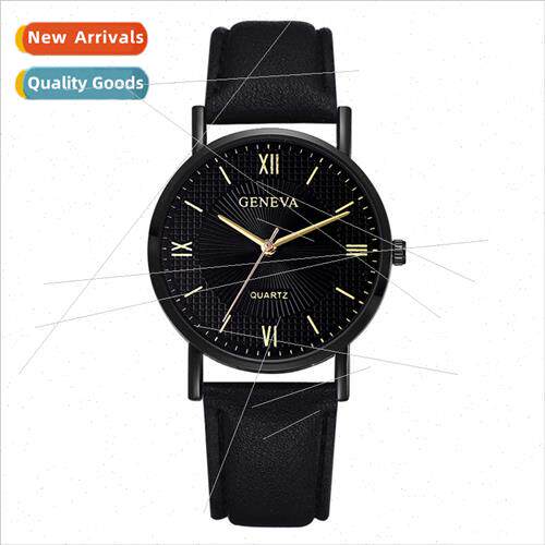 ins new men personalized Roman scale PU watch elegant busine