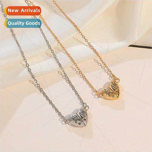 Magnetic Heart Pendant che Boys Girls Family Couple Necklace