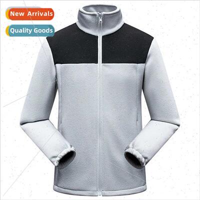 Outdoor splicing fleece jacket autumn winter warm liner yout