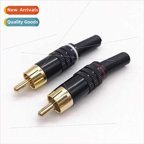 RCA Lotus Head Copper Plug Gold Plated Male Audio/Video Plug