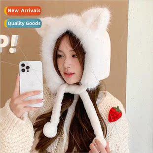 ears warm outdoor cute cycling winter cat female Winter hat