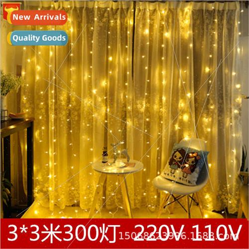 led curtain light string colorful lights flashing lights chr