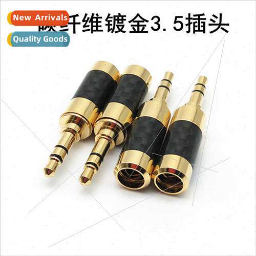 Carbon Fiber Copper Gold Plated 3.5 Plug 3.5 Carbon Fiber Pl