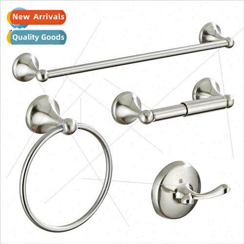 Stainless Steel Towel Rack Set Bathroom Toilet Paper Holder