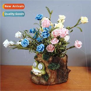 Creative simulation animal solar lights resin succulent flow