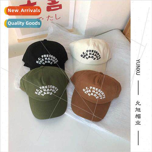 Korea ins letters embroidery duck tongue hat couple tide set