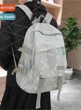 ins high color value schoolbag new backpack female high midd