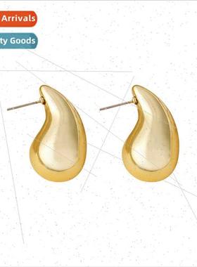 Fashion versatile glossy drop earrings niche design exaggera