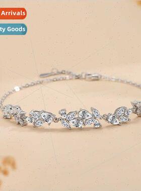 Gold  Cherry Wisteria Smile Necklace Bracelet Female Sweet Z