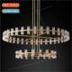 luxury Scandinavian staircase chandelier simp crystal Duplex