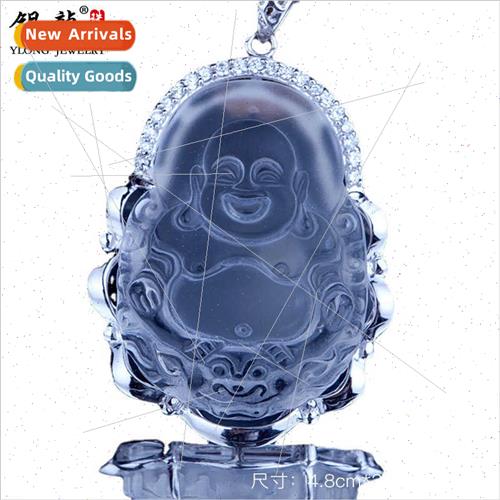 Laughing Buddha Artificial Whe Crystal Pendant S925 lver Nec