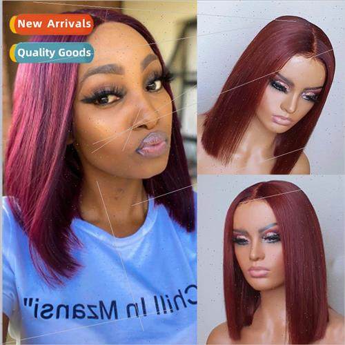 wigs women long Europe fashion burgundy center parting lengt