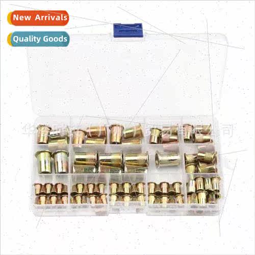 93PCS flat head vertical rivet nut wh color zinc plated in b
