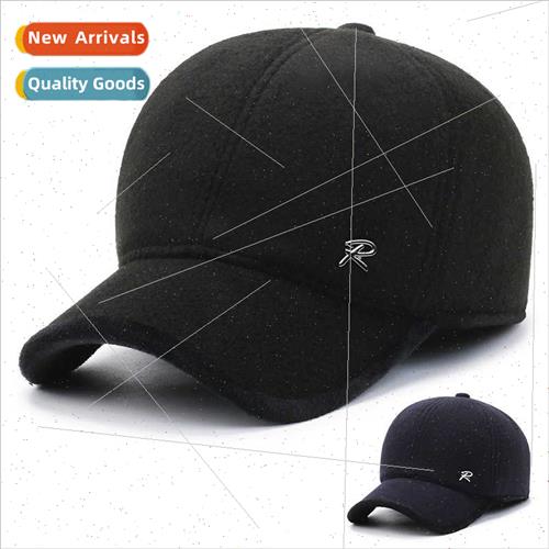 Hat men fall winter middle-aged men tweed baseball cap outdo