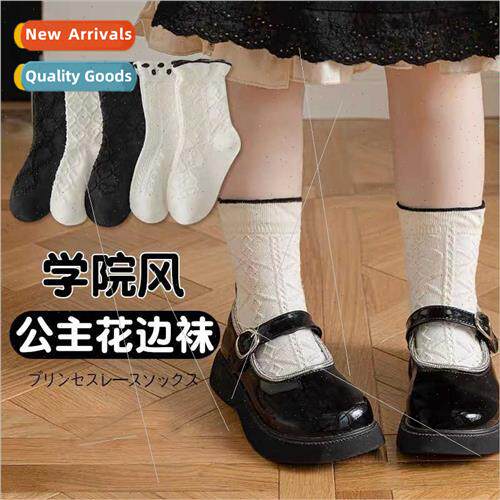 Girls socks spring new mid-calf children spring fall cotton