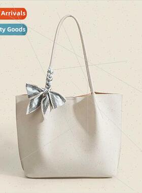 Tote bag cowhide large bag shoulder bag female 2023 new simp