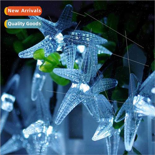Solar LED color lights starfish string lights restaurant mod