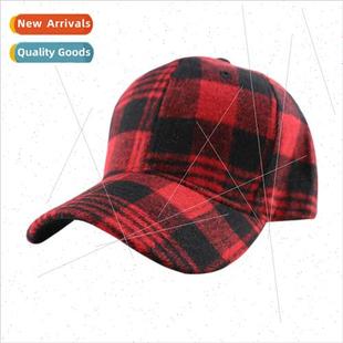 plaid black cap autumn baseball winter 2023amazon red