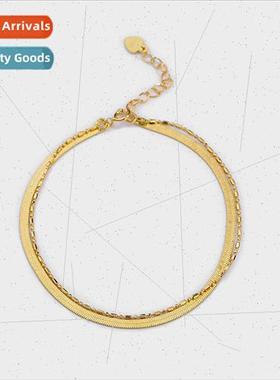 925 silver HJewelry Women Europe Chill Blade Snake Bone Doub