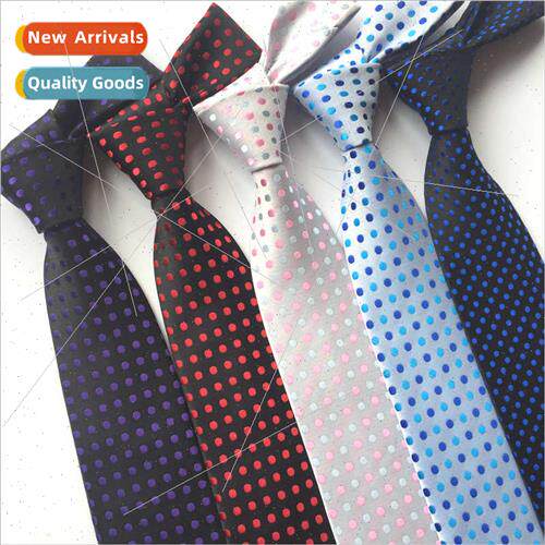 Tie Men Polyester Jacquard Fabric New Wave Polka Dot Dot Tie