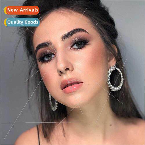 Europe popular retro inlaid color rhinestone earrings female