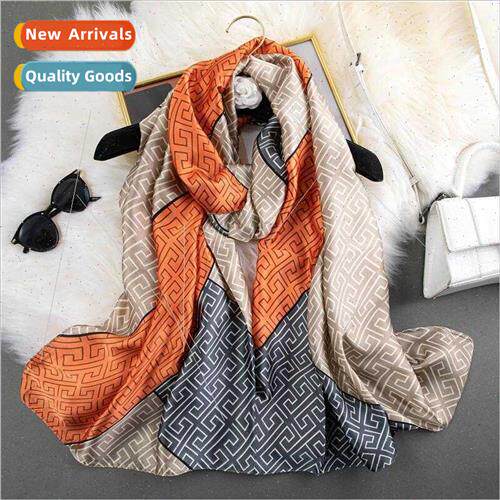 Spring Autumn Korean silk scarf women hundred one fashion pr