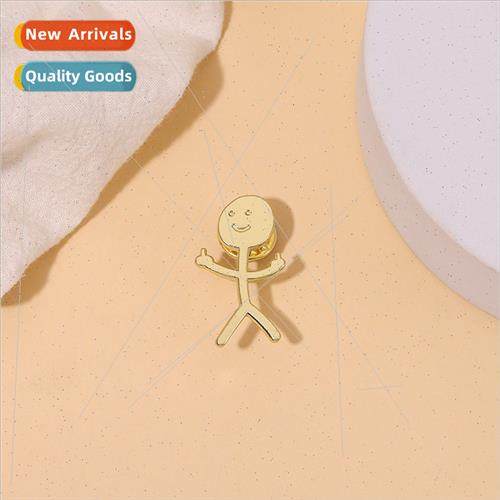 Creative cartoon middle finger ltle gold man modeling cartoo