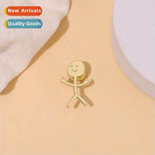 Creative cartoon middle finger ltle gold man modeling cartoo