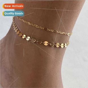 Piece Ethnic Europe Round Beach Stacked Ankle Fashion mple