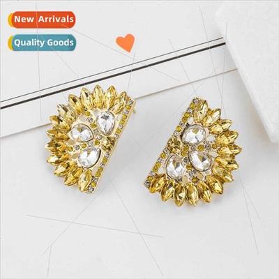 Ins fashion personalized earrings creative fru inlaid diamon