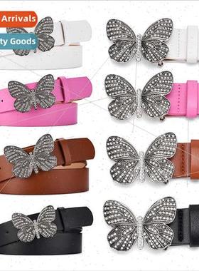 Autumn winter new Millennium sweet sister rhinestone butterf