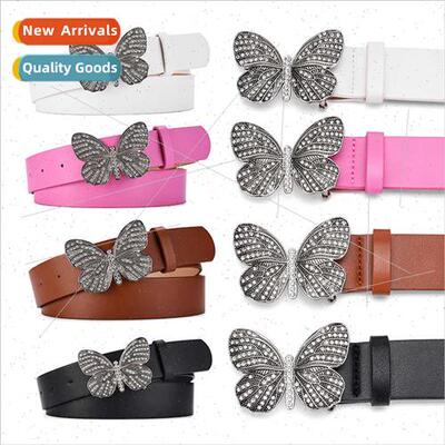 Autumn winter new Millennium sweet sister rhinestone butterf