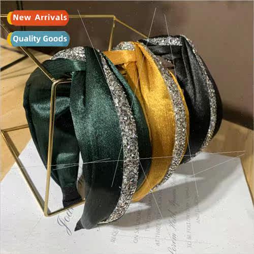 Korea diamond hair bands female new wash face pressure hair