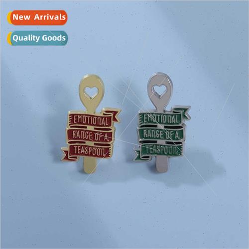 New love teaspoon modelling niche badges English letters flu