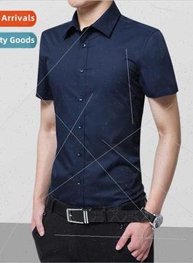 Men short-sleeved shirt summer -iron workwear professional s