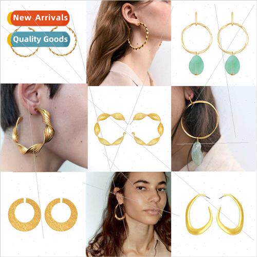 Creative resin ring pendant earrings fashion large circle ea