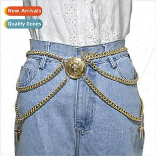 punk nig metal head man old female chain waist ladies Europe