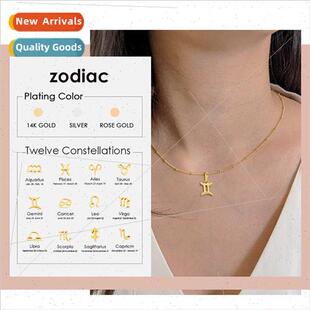 Korea ins nd necklace fashion constellation pendant simple S